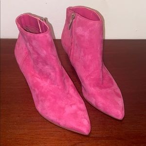 Pink suede Sam Edelman boots size 6